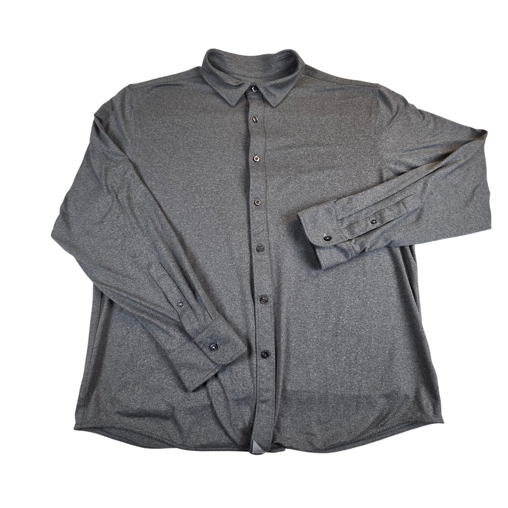 UNTUCKit Performance Button Down Long Sleeve Size XL Gray Stretch Soft